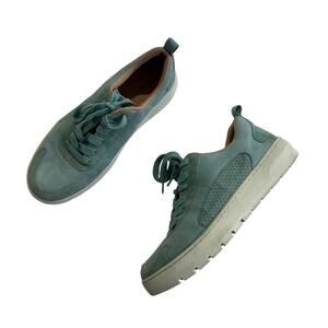 Vionic Wiley Light Blue Nubuck Suede Orthopedic Walking Sneakers Womens 8.5